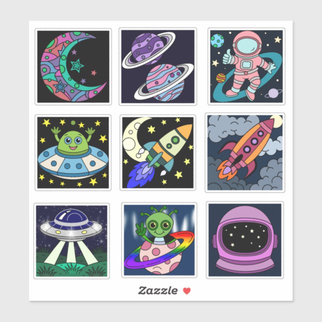 Adesivo Space Explorers Kids Sticker Sheet (Folha)
