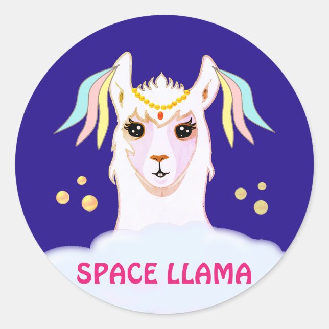 Adesivo Space Llama Sticker (Frente)