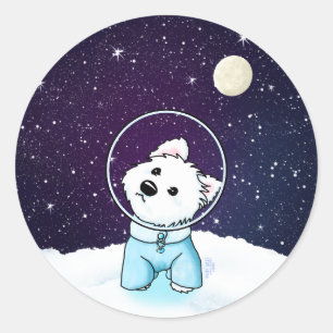 Adesivo Space Westie