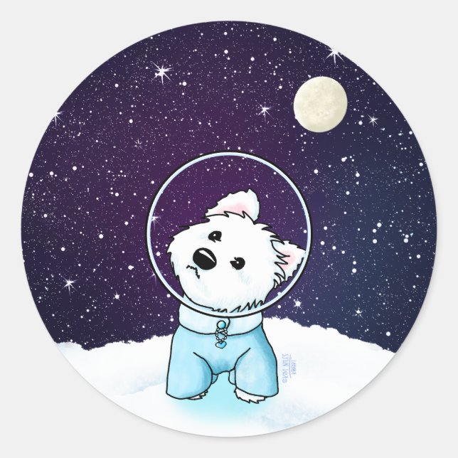 Adesivo Space Westie (Frente)
