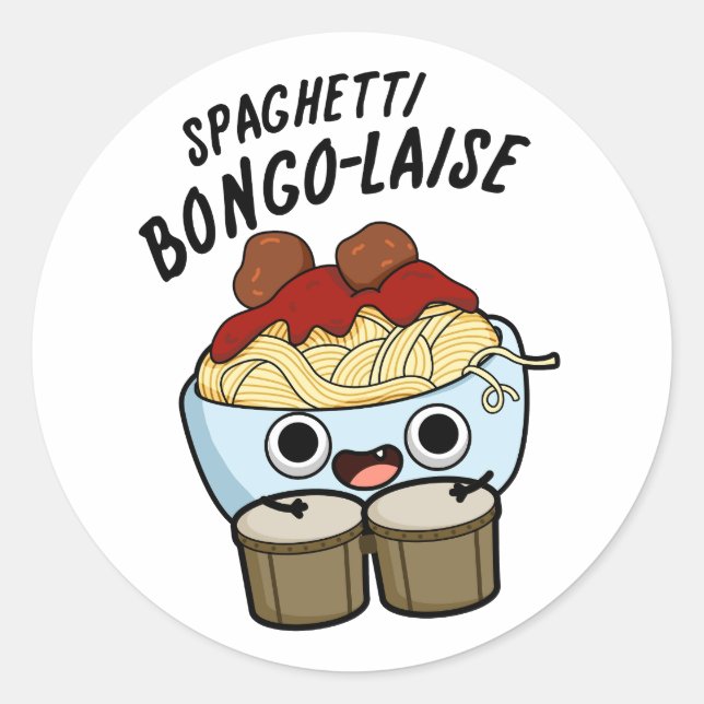 Adesivo Spagetti Bongolaise Engraçado Comida (Frente)