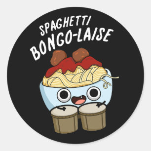 Adesivo Spaghetti Bongolaise Comida Engraçada Pun Dark BG