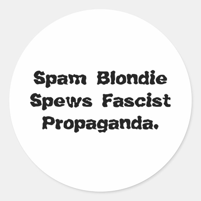 Adesivo Spam Blondie Propaganda Hankamer Artjunkhaus (Frente)