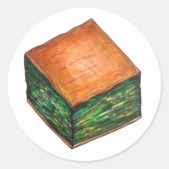 Adesivo Spanakopita Comida grega Espinafre Feta Phyllo Pie (Frente)