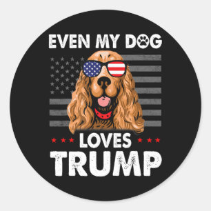 Adesivo Spaniel Até Meu Cachorro Adora Trump Engraçado