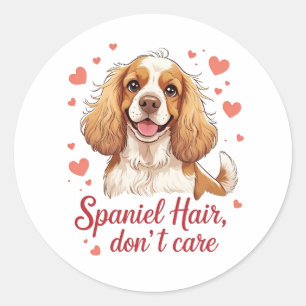 Adesivo Spaniel Hair Don’t Care – Design de Cocker spaniel