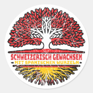 Adesivo Spanien Schweizer Schweiz Baum Wurzel