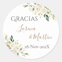 Adesivo Spanish Boho Wedding round sticker