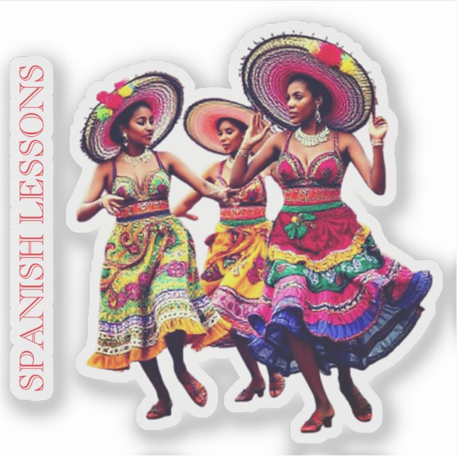 ADESIVO SPANISH LESSONS (Frente)