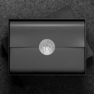 Adesivo Sparkle Dripe Party   Prata de alcatifa