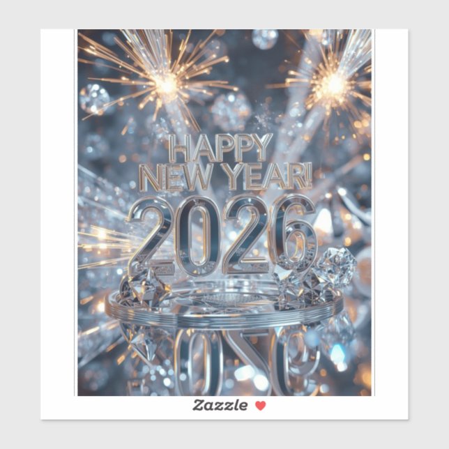 Adesivo Sparkle into the New Year Sticker (Folha)