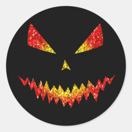 Adesivo Sparkly Jack O'Lanterna face Halloween