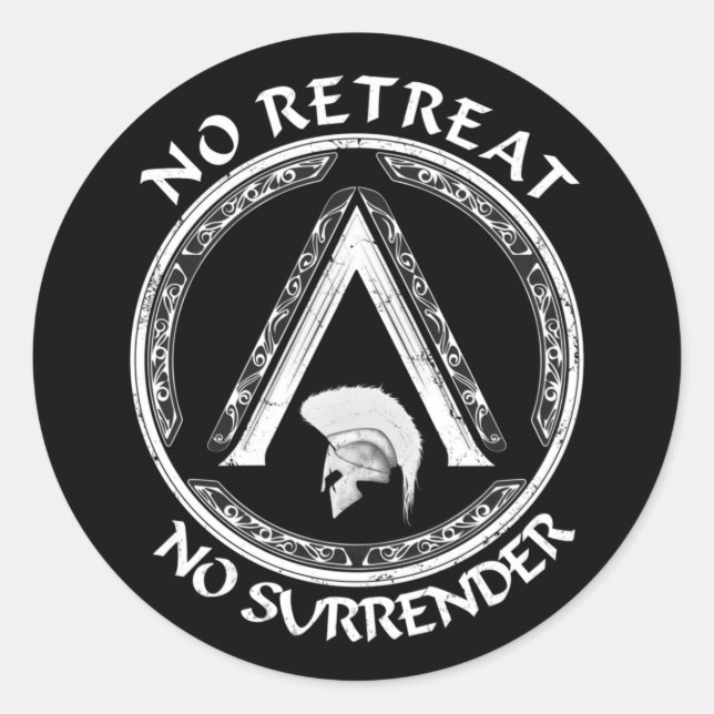 Adesivo Spartan Warrior e Lambda - Símbolo Sticker (Frente)