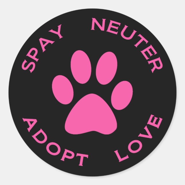Adesivo Spay Neuter Adote Love (Frente)