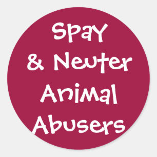 Adesivo Spay & Neuter Animal Abusers
