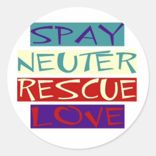 Adesivo Spay Neuter Rescution Love