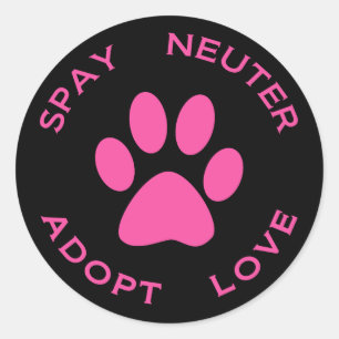 Adesivo Spay o neutro adotam o amor