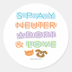 Adesivo Spay o neutro adotam o amor