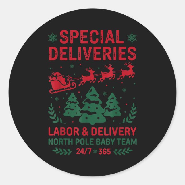 Adesivo Special Deliveries Labor And Delivery Baby Nurse C (Frente)