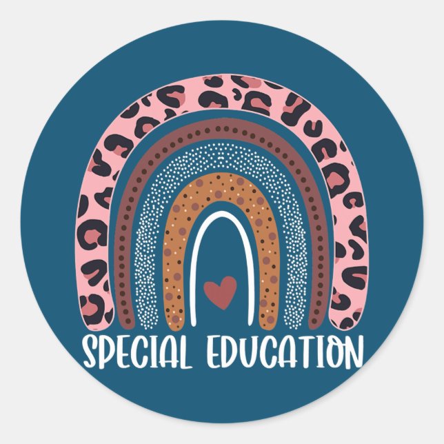 Adesivo Special Education Teacher SPED Leopard Boho (Frente)