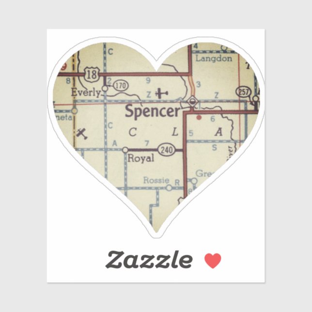 Adesivo Spencer Iowa (Folha)