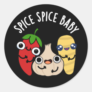 Adesivo Spice Spice Baby Engraçado Comida Pun Dark BG