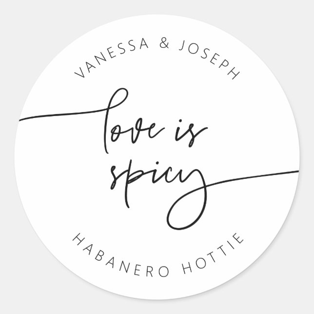 Adesivo Spicy Jam Label Wedding Favor Sticker G400 (Frente)