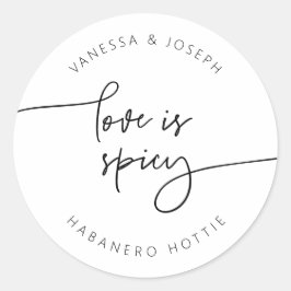 Adesivo Spicy Jam Label Wedding Favor Sticker G400