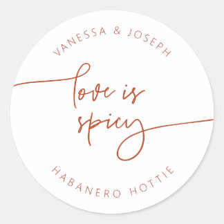 Adesivo Spicy Jam Label Wedding Favor Sticker G400