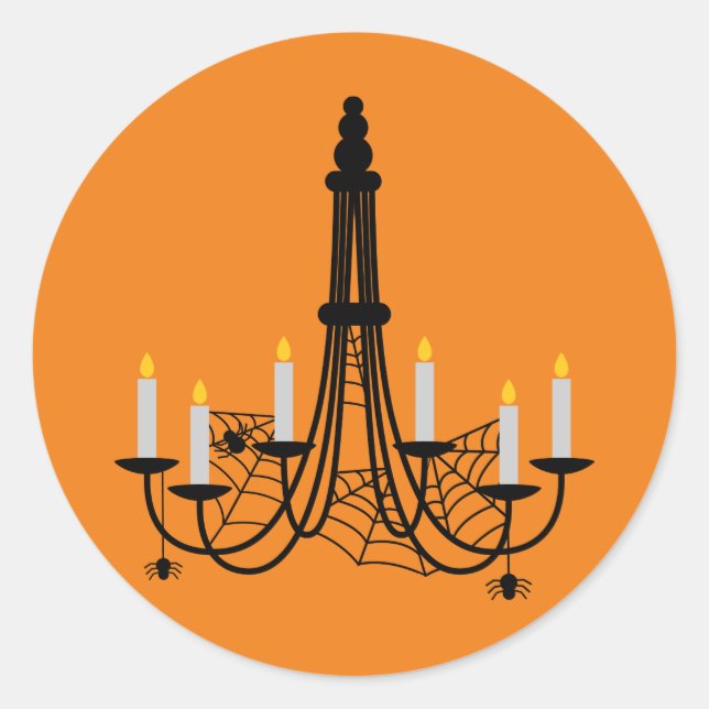 Adesivo Spider chandelier Halloween gótico (Frente)