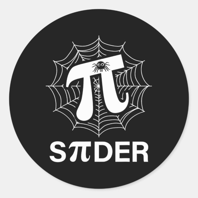 Adesivo Spider Pi Spider Science Professor de matemática E (Frente)