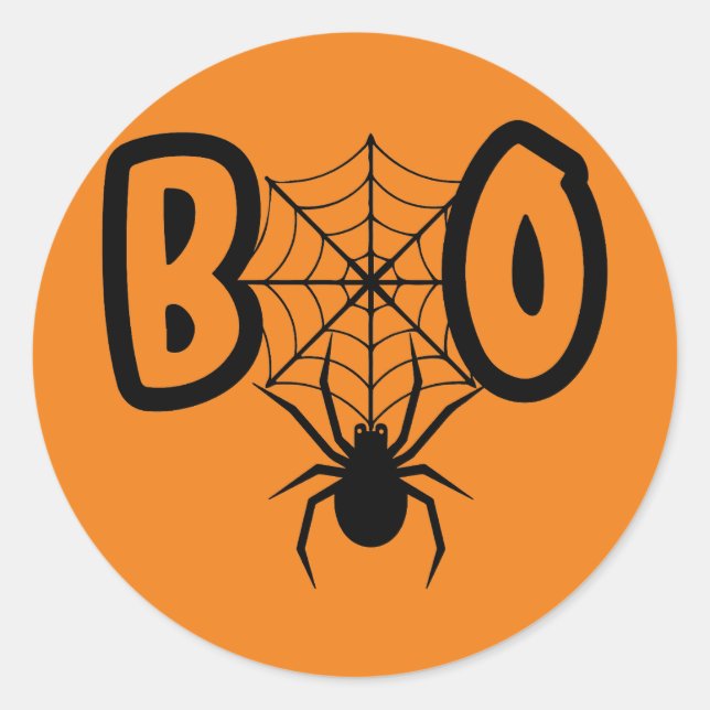 Adesivo Spider Web Boo Halloween Sticker (Frente)