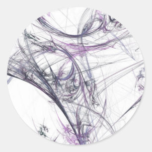 Adesivo Spider Web Fractal BackgroundRound Sticker