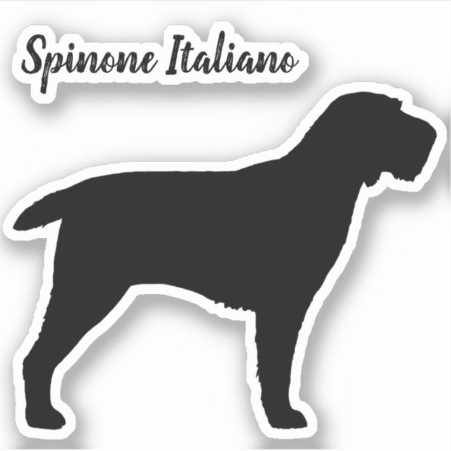 Adesivo Spinone Italiano Dog Silhout Vinyl Sticker (Frente)