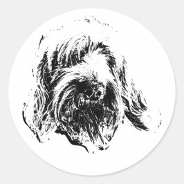 Adesivo Spinone Italiano Sticker – Minimalist Dog Face