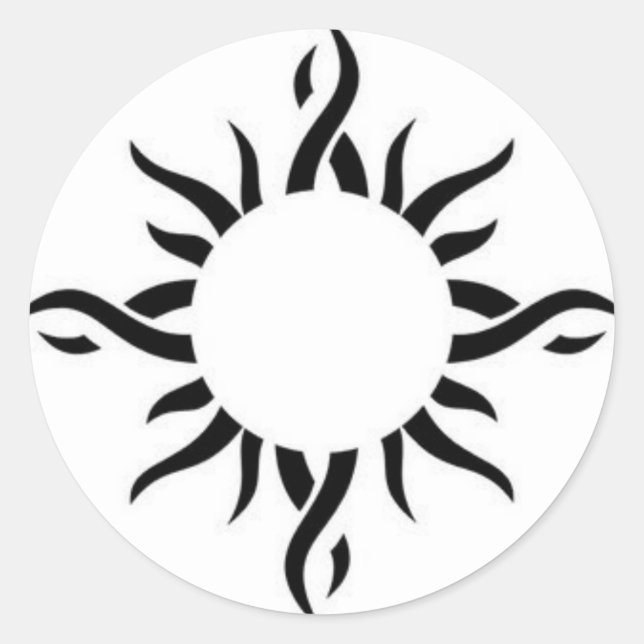 Adesivo Spiral Tribal Sun Sticker (Frente)
