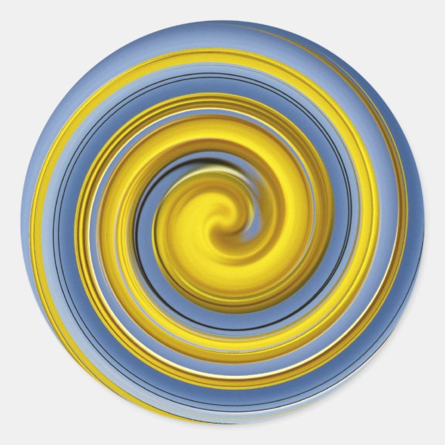 Adesivo Spiralmuster azuis amarelo (Frente)