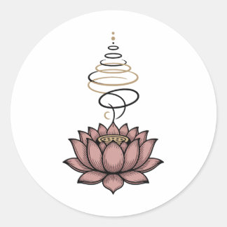 Adesivo Spiritual Lotus Flower Unalome Zen Meditation Yoga