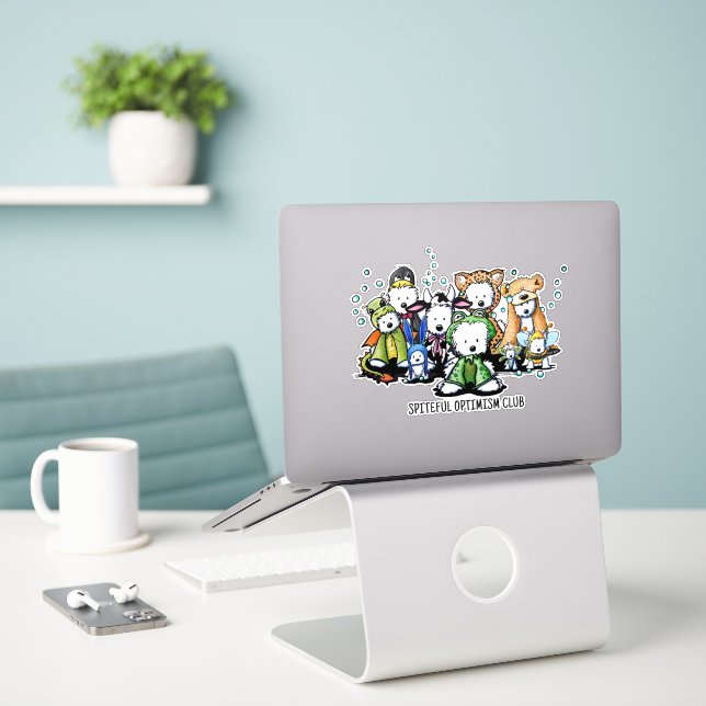 Adesivo Spiteful Optimism Club Decal  (Laptop na mesa)
