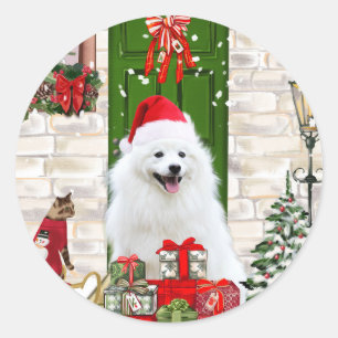 Adesivo Spitz Dog Christmas