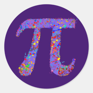 Adesivo Splatter da pintura da ação do símbolo do Pi