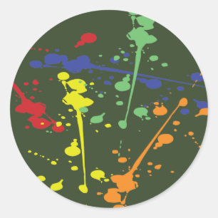 Adesivo Splatter do Partido do Paintball Verde do Exércit