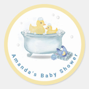 Adesivo Splish Splash Mamãe Pata Banheira Chá de Bebê