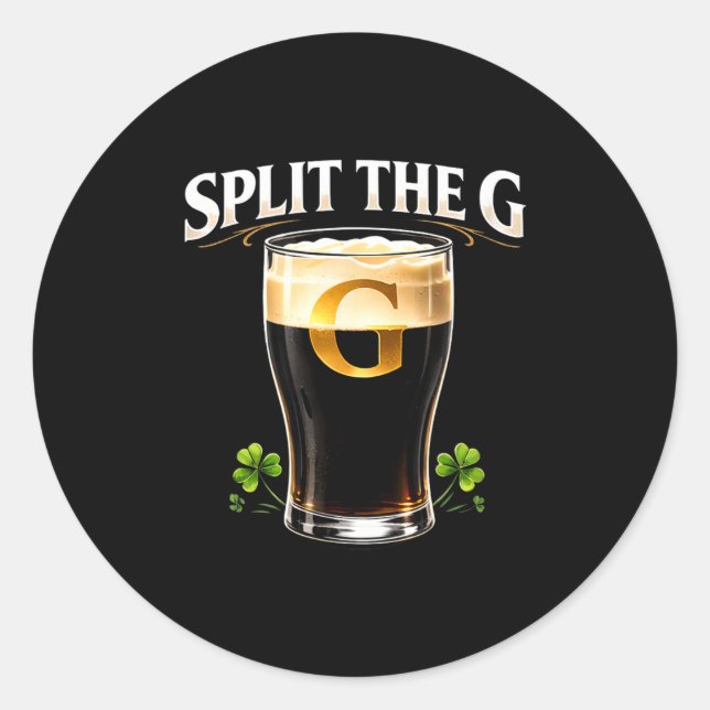 Adesivo Split the g irish beer st patricks day pub  (Frente)