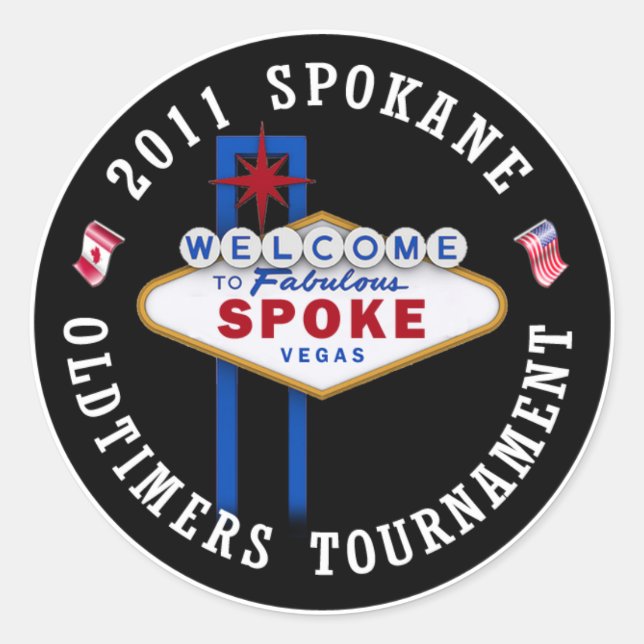 Adesivo Spokane Oldtimers Puck (Frente)