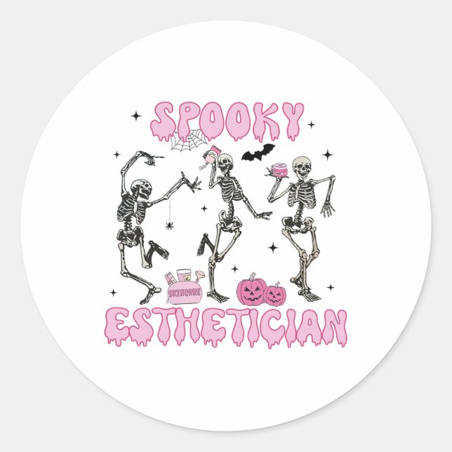 Adesivo Spookan Esthetician Halloween Skeleton Therapi (Frente)