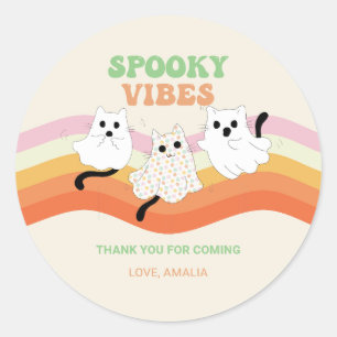 Adesivo Spookes Vibes Retro Halloween Ghost Birthday