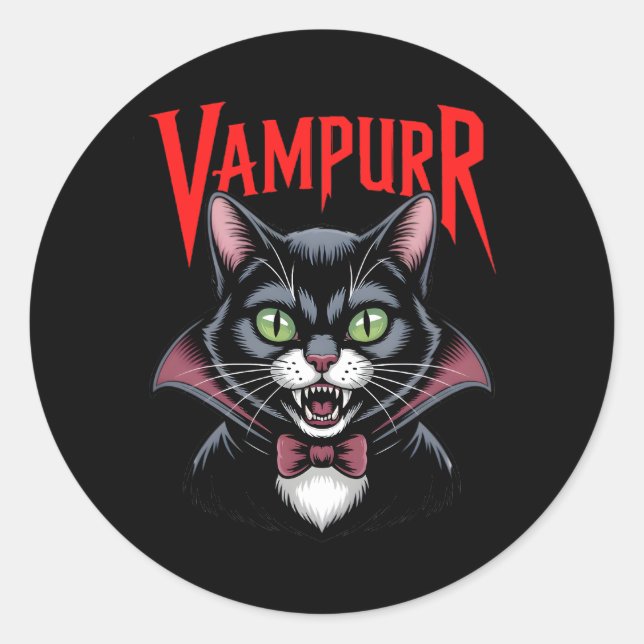 Adesivo Spookper Vampurr Vampiro Cat Halloween (Frente)