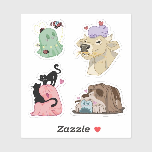 Adesivo Spooks x Animais (Folha)