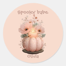 Adesivo Spooky Babe Pumpkin para Meninas